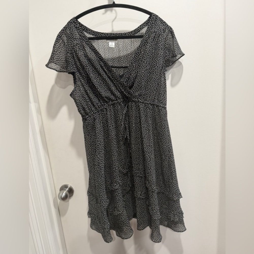 Motherhood Black and White Polka Dot Dress